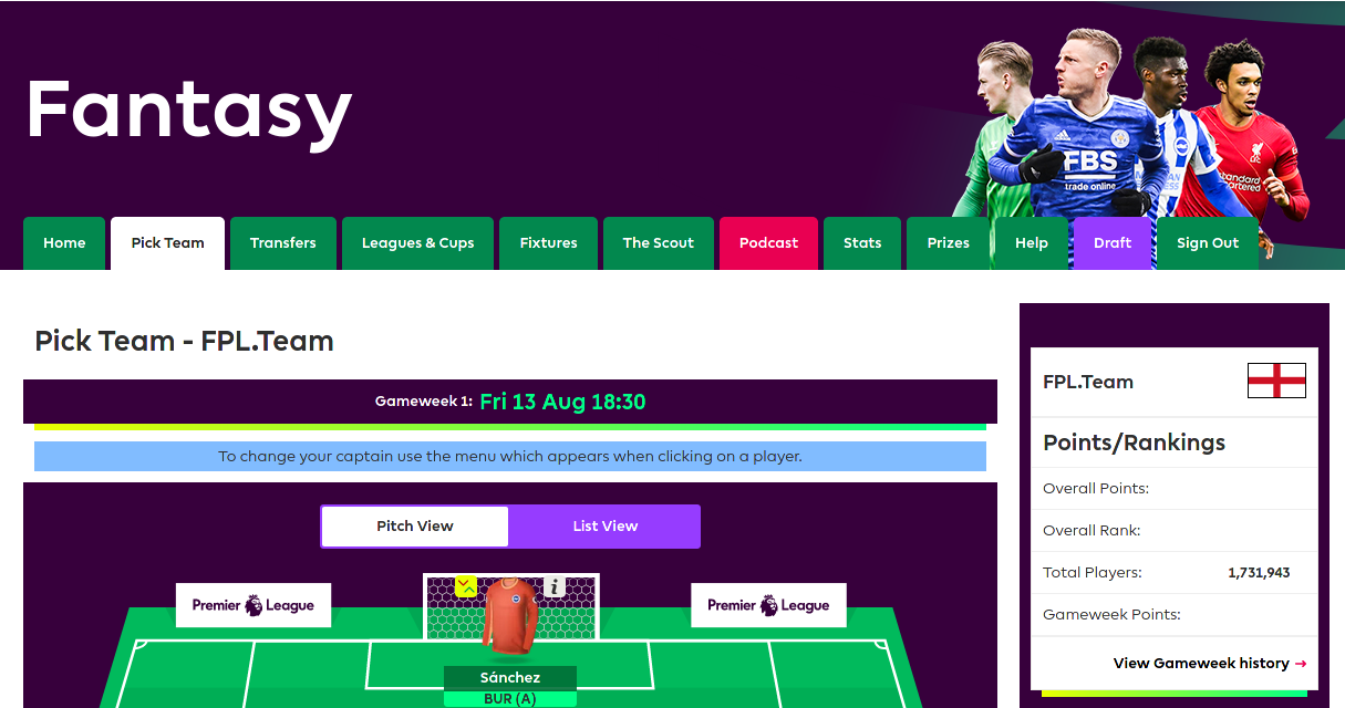 FPL Points Page